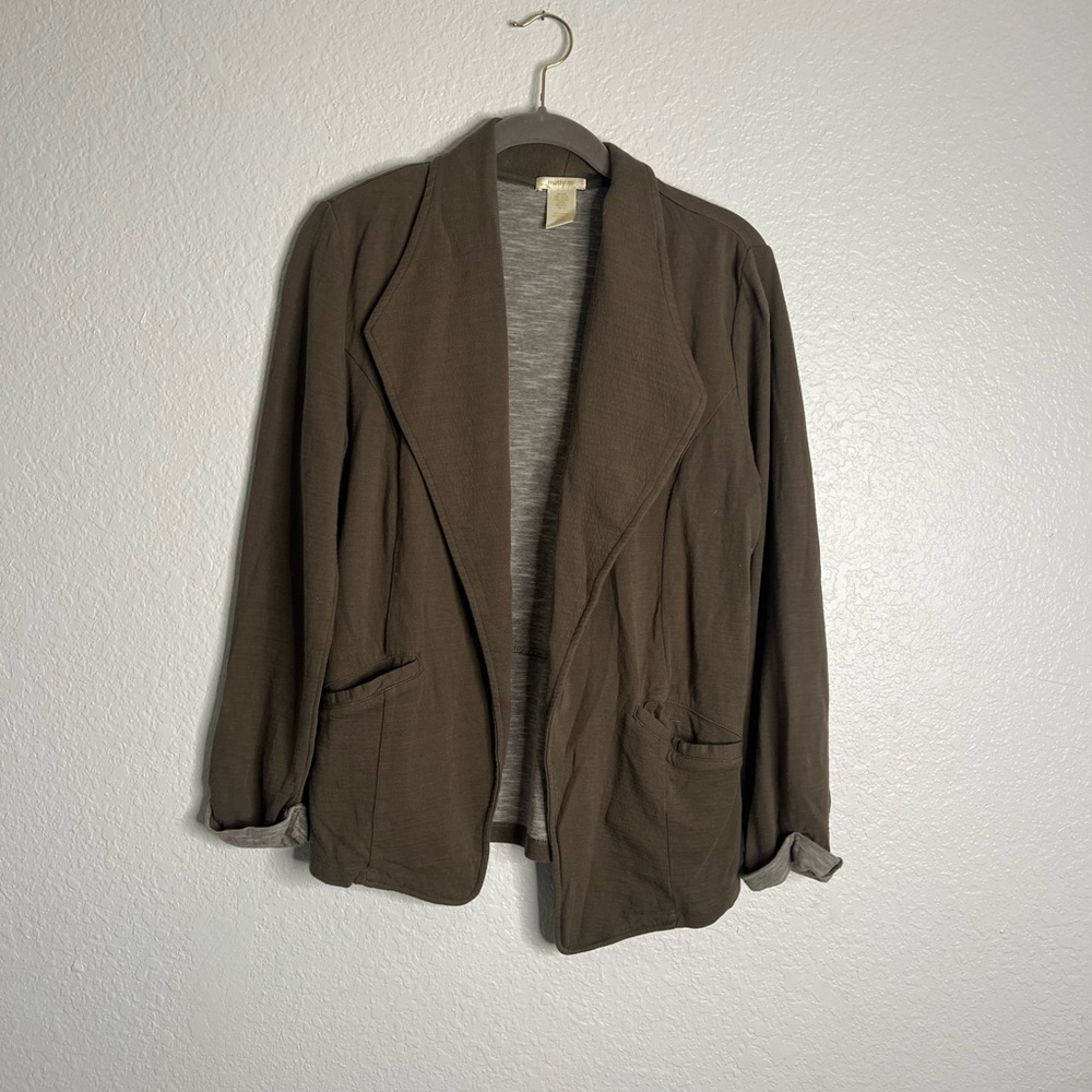 Matty M Green Sweatshirt Material Blazer Small